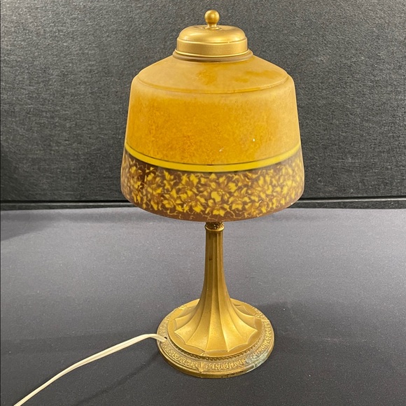 Antique Reverse Painted Table Lamp - Picture 4 of 16